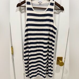 Splendid Racerback Blue and White Striped Dress Women’s Size L